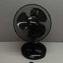 HOLMES 12" Table Fan, 75 Oscillation, 3 Speeds, 15 Adjustable Head Tilt, Ideal for Home, Bedroom or Office, Black