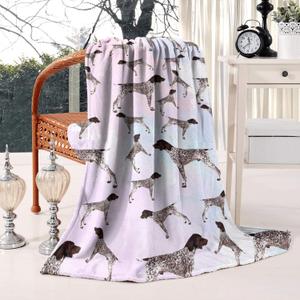 Shorthaired Pointer Dog Throw Blanket for Teens Boys Girls and Adults Soft Warm Cozy Funny Midweight Food Flannel Blankets for Couch Sofa Bed Camping Travel Home Decor 50" X 60"