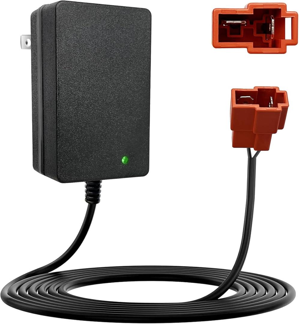 6 Volt Battery Charger for Kids Electric Car, Compatible with Minnie Mouse, BMX X6, Wal-Mart, Moto ATV Quad Car for Kid, Replacement Parts for Ride on Toys Kid TRAX Charger with Red Square Plug