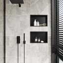 Neodrain Stainless Steel Shower Niche Matte Black 18"x12" No Tile Needed, 18X12In