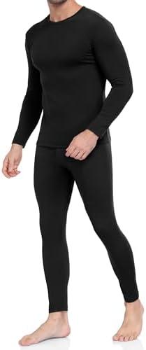 WEERTI Thermal Underwear for Men Long Johns with Fleece Lined Base Layer Men Cold Weather Top Bottom, L