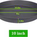 6 Pack of 10 inch Plant Saucer Gray, Heavy Duty Plastic Plant Saucer 10 inch Round, Durable Plant Tray for Pots, Plant Saucers for Indoors, Plant Trays for Planter 9"/10" (10", Cement Gray)