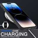 AIGOMARA for iPhone 14 Pro Max Case, Compatible with MagSafe, Cute Bowknot Pattern with Semi-Transparent Frosted Phone Case for Woman Gilrs Soft TPU and PC Back Protective Slim Phone Cover Black