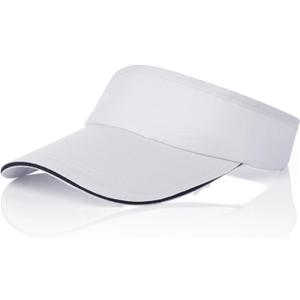 Sun Visor Hats for Women UV Protection, Adjustable Sports Visor for Running Golf Tennis Softball White (White)