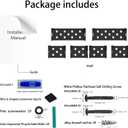 Floating Wall Shelves Metal U Shape Wall Mount Bookshelf CD DVD Storage and Display Shelves, Black Set6