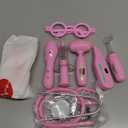 Kids Doctor Kit, 8 Pieces Toddlers Doctor Playset with Medical Storage Bag & Real Stethoscope, Pretend Play Doctor Toys Birthday Gift for Boys Girls Aged 3 4 5 6 (Pink)