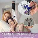 2in1 Design Memorial Wind Chimes for Loss of Loved One - Hummingbird Wind Chimes Sympathy Windchimes Outdoors, Bereavement Gifts for Loss of Mother, Father, Husband, in Loving Memory Garden Decor 32"