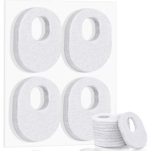 WILLBOND 48 Pack Callus Pads Soft 1/4" Thick Oval Shape Corn Pads 1/8" Felt Callus Cushions Adhesive Corn Protectors for Men Women Feet Toes Pain Relief(White, 1/4 Inch)
