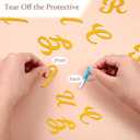 64 PCS Acrylic Cake Alphabet Numbers Topper Mirror Number 0-9 Alphabet A-Z Acrylic Letter Mirrored Gold Cake Topper DIY Cupcake Decoration for Anniversary Wedding Baby Shower Party Supply