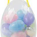Large Easter Egg Container Filled with 17 Plastic Easter Eggs - Easter Supplies and Decor