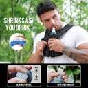 REVALI Running Vest, USA Original Patent, Zip Reflective Running Vests with 500ml Hydration Bottle, Adjustable Waistband & Breathable Material, Chest Pack Gear Phone Holder for Men & Women (Small-Medium, Black)