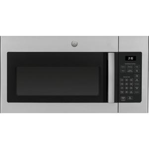 GE 30" Over-the-Range Microwave, 1.6 Cu. Ft., 1000 Watts, 300 CFM Hood Vent, LED Lighting, Auto Defrost, Easy Mount Install, Stainless Steel, JVM3160RFSS