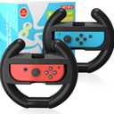PURBHE Switch Steering Wheel for Nintendo Switch, Racing Wheel to Play Mario Kart 8 Deluxe Compatible with JoyCon, Nintendo Switch 1 Accessories Gift for Mario Kart - 2 Pack Switch Wheels