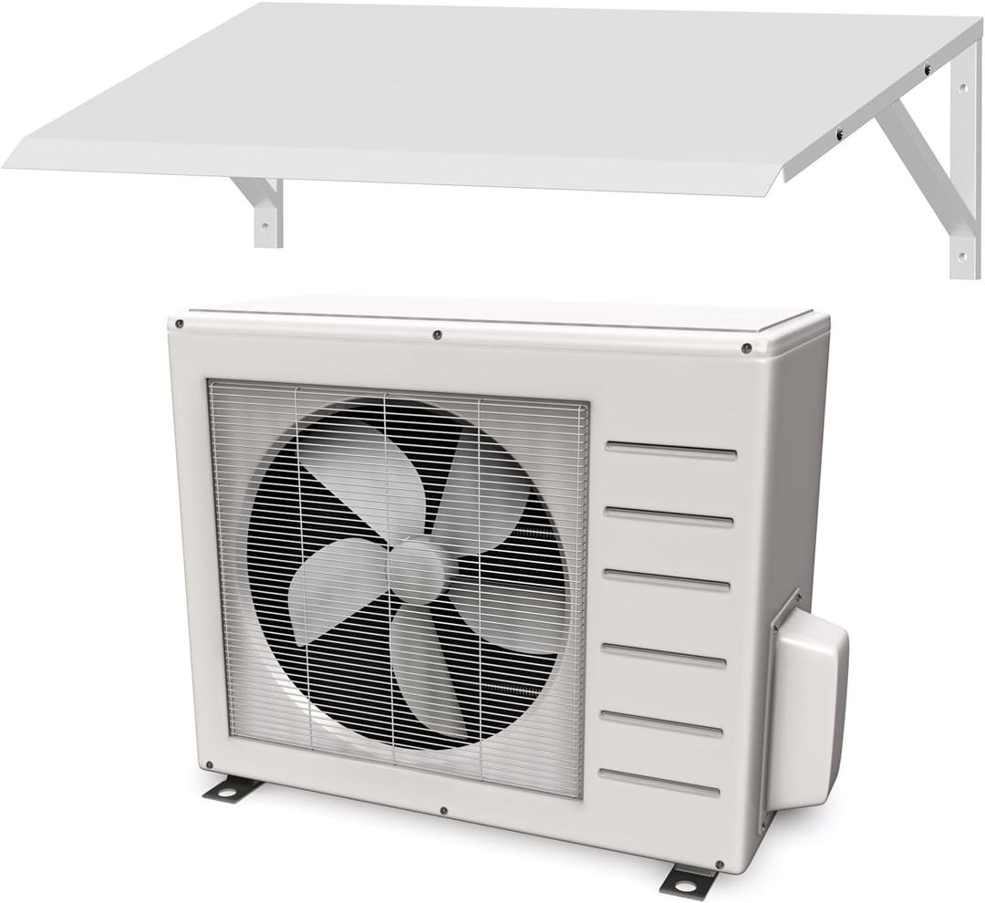 35In x 22In Air Conditioner Awning for Outside - Mini Split Covers Composed of Robust Metal Frame for AC Condenser/Compressor All-Weather Protection AC Unit Cover for Outside Add Dependable Shelter