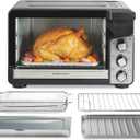Hamilton Beach Easy View XL Toaster Oven with Sure-Crisp Air Fry, 6 Slice Capacity, Black with Stainless Steel Accents, R31460, 25 liters