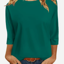 Womens Tops  Tunic Blouses Breathable Crew Neck Loose Fit , S