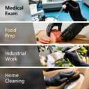 PROMEDIX P Black Disposable Nitrile Gloves, 6Mil 100 Pcs Food Safe Cooking Gloves Latex Free Rubber Gloves for Cleaning Exam (Black, M)