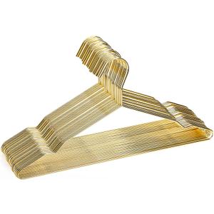 17.7" Strong Metal Wire Clothes Hangers, Coat Hanger, Standard Suit Hangers, Metal Shirt Dress Hanger Rack, 30 Pack, Gold