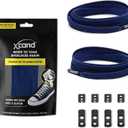 Xpand No Tie Shoelaces for Adults & Kids - Stretch Elastic Shoe Laces for Sneakers | Stretchy Tieless Shoe Strings (52-inches, Navy Blue)