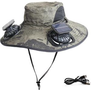 Solar Fan Hat, Arm Green
2 Removable fans, wide brim, adjustable 22"–25", usb charging, cooling cap for men women, hiking gardening fishing