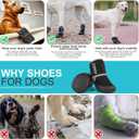 EXPAWLORER Waterproof Dog Shoes for Small Medium Large Dogs, Summer Dog Shoes for Hot Pavement, Hiking Walking, Reflective Dog Booties for Outdoor Snow Rain Days, Anti-Slip Dog Boots & Paw Protectors