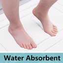 Arotive Memory Foam Bathroom Rug Mat 59x24, Ultra Soft and Absorbent Bath Mat, Machine Wash Dry, Comfortable Bath Rug Carpet for Bathroom Floor, Tub and Shower, White