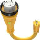 Kohree 50 Amp to 15 Amp 110V RV Adapter Plug, 15 Amp Male to 50 Amp Female RV Power Adapter Cord 12", RV Dogbone Electrical Adapter with Twist Lock Plug & LED Indicator