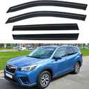 YQAUTEC Window Visors Rain Guards for 2019-2024 Subaru Forester, Out-Channel Window Vent Wind Deflectors Visors Shades for 19 20 21 22 23 24 Forester