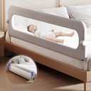 Baby Bed Rails Guard for Toddlers - Toddler Bed Rail for Queen Full King Twin Crib Bunk Size Bed Adjustable Heights & Foldable Bedrail Extra Tall Child Safety Side Railing Guards for Kids (78.7")