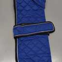 Warm Thermal Quilted Dachshund Coat, Dog Winter Coat with Warm Fleece Lining, Outdoor Dog Apparel with Adjustable Bands for Dog-Blue-M