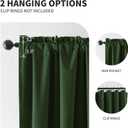 CUCRAF Dark Olive Green Velvet 100% Blackout Curtains 63 inches Long, Thermal Insulated, Noise Reducing Rod Pocket Luxury Drapes for Bedroom Living Room(52x63 inches, 2 Panels)