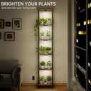 Bstrip Plant Stand Indoor with Grow Light, 81.3" Tall Indoor Plant Shelf, 6 Tier Flower Stand with Plant Light Full Spectrum, Metal Plant Holder with Light, lighted Plant Rack for Home, Corner, Patio