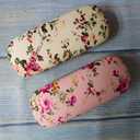DODOGA 4 Pieces Spectacle Case Portable Hard Shell Eyeglasses Case Flower Fabric Covered Eyeglass Case Spectacles Box Eyewear Protector Box