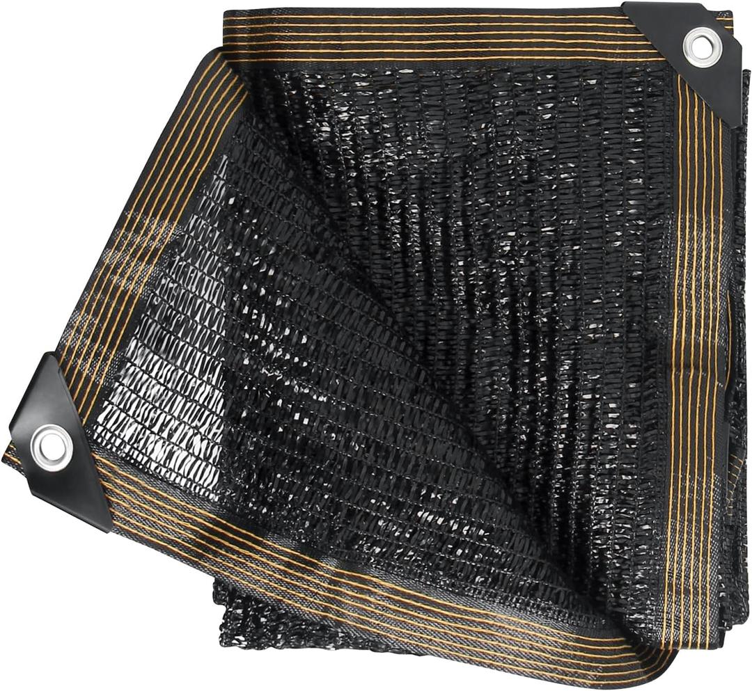 50% Shade Cloth, 6.5x10FT Sun Shade Cover Net Mesh Tarp with Grommets for Greenhouse, Plant, Garden, Patio, Pergola, Sun Shade Canopy Black 50% Shade Cloth, 6.5x10FT Sun Shade Cover Net Mesh Tarp with Grommets for Greenhouse, Plant, Garden, Patio, Pergola, Sun Shade Canopy Black