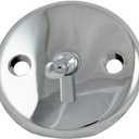 DANCO Bath Tub Overflow Plate with Trip Lever, Chrome, 1-Pack (80991), 2 Inches
