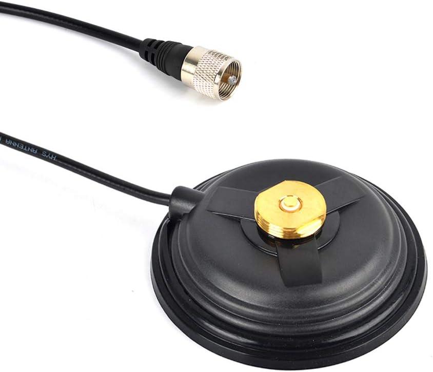 UAYESOK 4.3inch NMO Magnetic Mount,14KG Suction Mobile Radio Antenna Base W/5M RG58 Coaxial Cable PL-259 Plug for Vehicle Truck NMO CB/HF/VHF/UHF Antenna