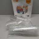 Turbo Bee 50 Sets 32 OZ Clear Plastic Cups with Lids and Straws, Disposable To Go Iced coffee cups with lids for Cold Drinks, Smoothie, and Slushie