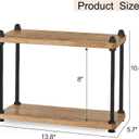 Mkono Bathroom Counter Organizer, 2 Tier Wooden Shelf for Vanity Countertop Skincare Makeup, Rustic Bathroom Decor Storage and Organization for Kitchen, Coffee Bar, Office, Light Brown