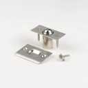 3 x Closet Door Ball Catch Hardware, Brass Catch Adjustable Copper Solid Cast & Spring for French Doors, Black 2 Pack (Silver Tone)