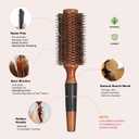 BESTOOL Round Brush for Drying, Boar Bristle Hair Brush, Large Round Style Brush for Women and Men, Smoothing, Curling, Adding Shine (2.5 Inch)