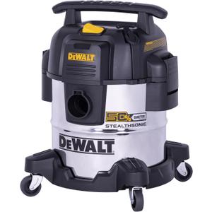 DEWALT 5 Gallon STEALTHSONIC Shop Vacuum Wet and Dry, Powerful Suction & Portable Shop Vac with Attachments, Ultra Quiet Wet Dry Vacuum for Home, Garage, Car, Workshop, Jobsite, DXV05S-QT, 4 Peak HP. Incomplete