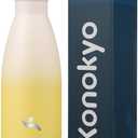 Konokyo Insulated Water Bottles,12 oz Double Wall Stainless Steel Vacumm Metal Flask for Sports Travel,Lemon