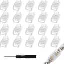 4Pin 8mm RGB LED Light Strip Connectors 20Pcs Waterproof LED Tape Connectors Transparent Solderless LED Light Strip Connectors for Strip Light Gapless Track Connector 5V 12V 24V