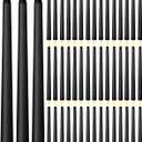 Funtery 48 Pcs Flameless LED Taper Candles Battery Operated Candles Bulk Realistic LED Candlesticks Flickering for Wedding Church Graduation Party Home Decor(Black,Classic Style)