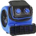 1/4HP Air Mover 600CFM Blower fan 3 Speeds High Velocity Industrial Fan, 3-Hour Timer Carpet Floor Drying Fan for Drying, Cooling, Air Circulation