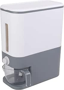 Sooyee 22 Lbs Rice Dispenser with Measuring Cup,Large Food Storage Containers for Rice, Corn,Soybean & Oatmeal,Airtight, Moisture Proof