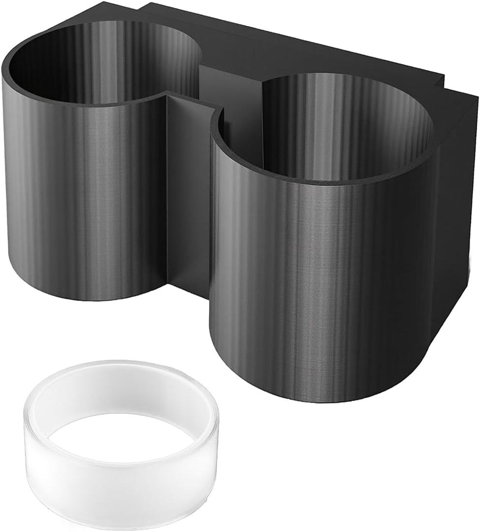 Rear Row Cupholder Compatible with 2015-2020 CMC Yukon Denali Sierra Chevy Silverado Suburban Tahoe, Rear of The Center Console