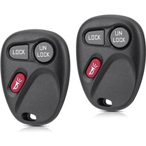 Remote Key Fob Replacement Car Key for 1999 2000 2001 Chevy Silverado S10 GMC Sierra Sonoma / Chevy Suburban Tahoe 2000 2001 GMC Yukon Keyles Entry Remote Key KOBUT1BT,15732803 (Pack of 2