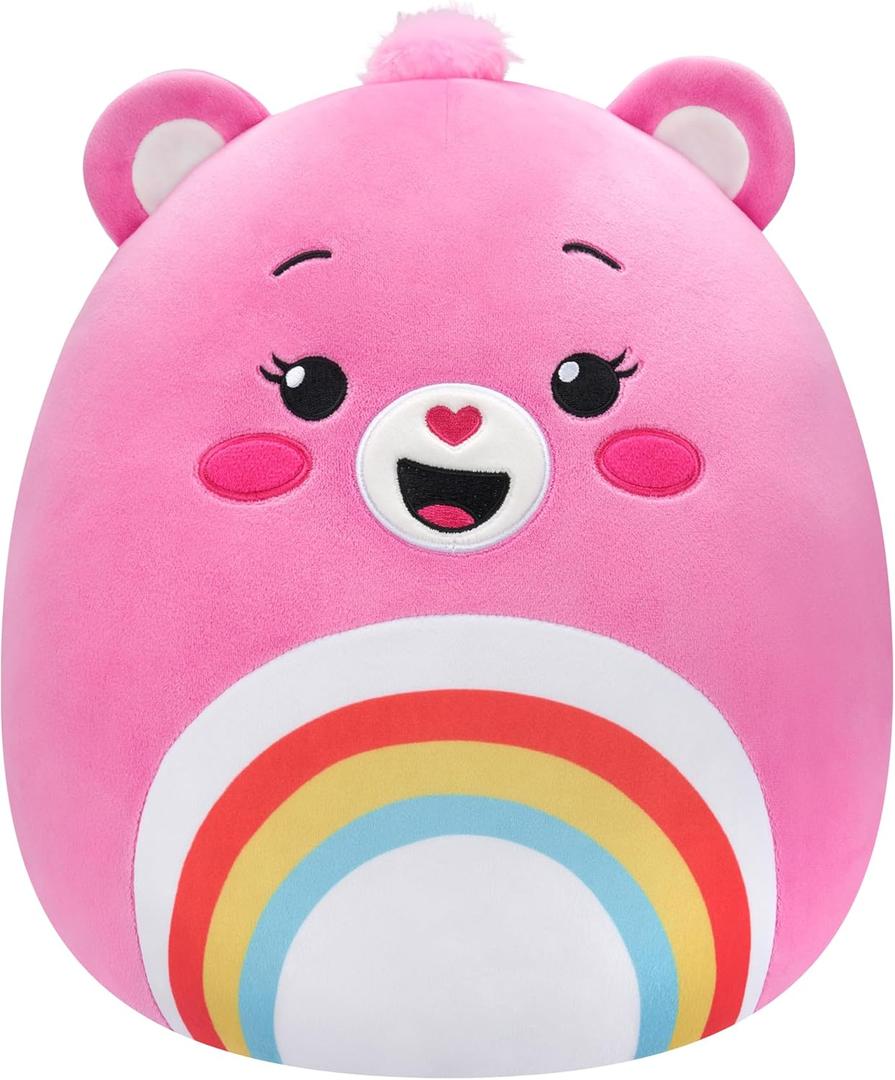 Squishmallows Original Care Bears 12in Cheer Bear  Official Jazwares Plush (Medium-Sized)