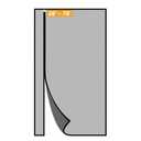 Yotache Reversible Side Opening Magnetic Screen Door Fits Door Size 42 x 80, Reinforced Sewing Mesh for Balcony, French, Sliding Door, Actual Screen Size 44" x 81", Black